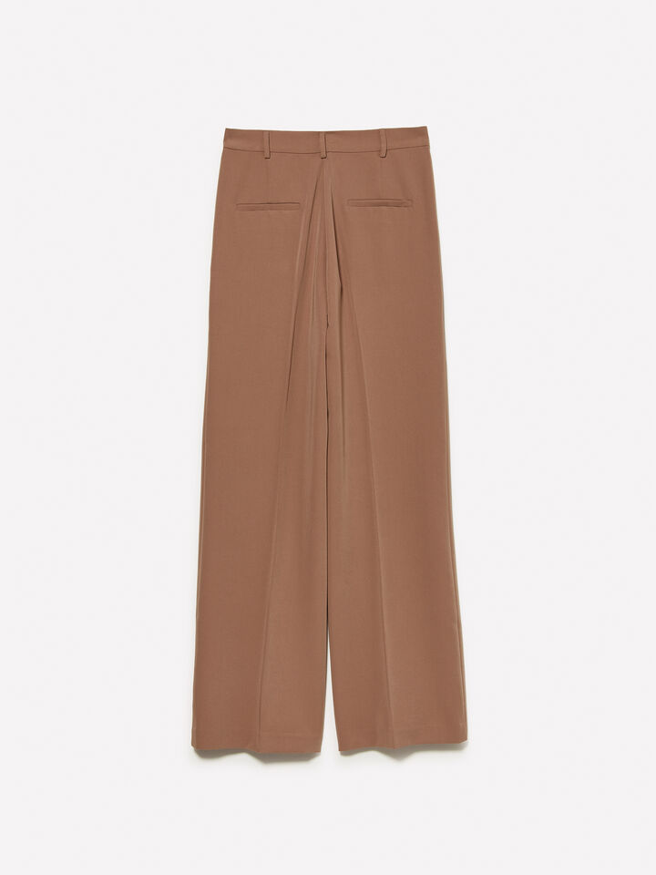 Brown palazzo trousers - women's palazzo trousers - Brown | Sisley image number 6